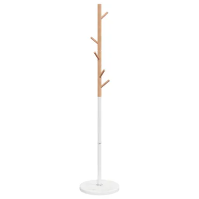 Obrázok produktu pre vidaXL Vešiak na kabáty Biely 172 cm Práškovo lakované železo