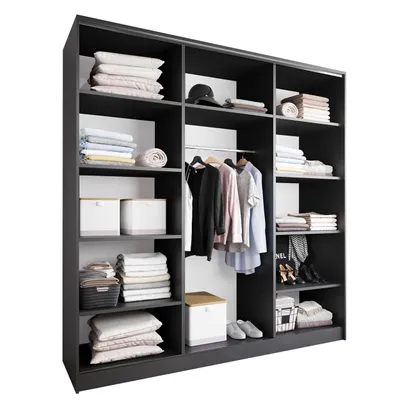 Produktbild von Offener Kleiderschrank MERV K5 200 schwarz