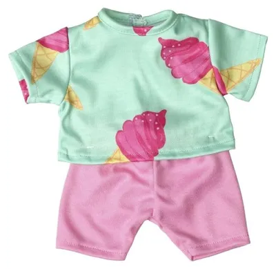 Produktbild von Skrallan Puppenkleidung Set Shorts und T-Shirt für 36-40cm Puppen