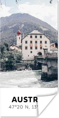 Produktbild von MuchoWow® Poster Österreich - Wasser - Alpen 60x120 cm - Wandschmuck