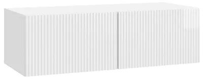 Image de Meuble TV mural Montage mural Blanc brillant 98 x 41 x 30 cm