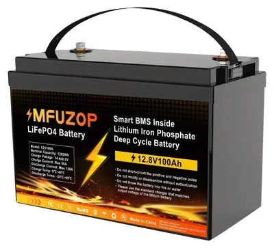 Productafbeelding van Lithium Accu - Lithium-IJzerfosfaat Accu - LiFePO4 Accu - Camperaccu - Bootaccu - 12,8V 100Ah