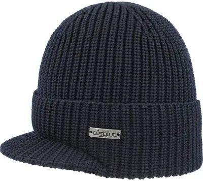 Eisglut Schild Strickmütze Signa Merino in blau