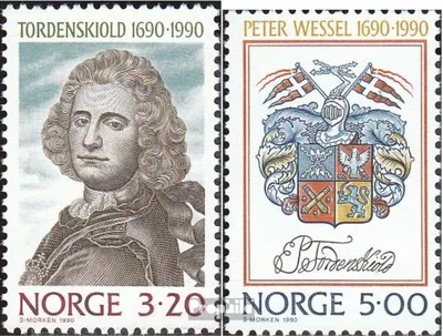 Produktbild von Briefmarken Norwegen 1990 Mi 1048-1049 (kompl.Ausg.) gestempelt Tordenskiold