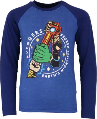 Produktbild von Marvel Avengers Langarm T-Shirt – 104 / 100% Baumwolle / Blau