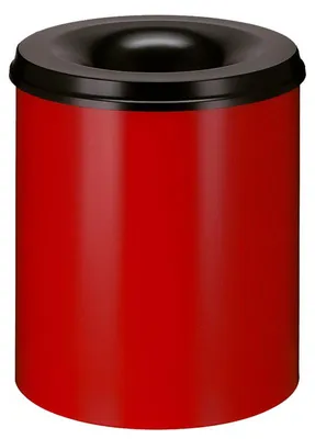 Obrázek produktu pro V-Part - Feuerlöschender Papierkorb 80 Liter - Steel   - Rot, Schwarz