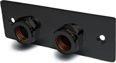 Productafbeelding van Zwarte Wandplaat voor All in One Douche Kit - Kwaliteit Geelkoper - Eenvoudige Installatie - 1 Plaat