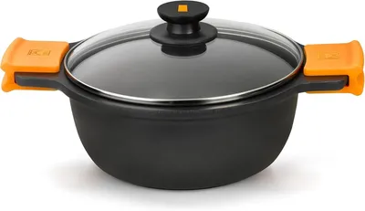 Produktbild von BRA A270324, Rund, Wok-/Bratpfanne, Schwarz, PTFE, 220 °C, Aluminium