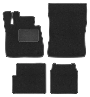 Image de Tapis de sol en moquette pour Mercedes G W463 Long 2008-2018 (tout-terrain) – jeu 4 pièces, gris graphite, sur mesure – Wielganizator LUX
