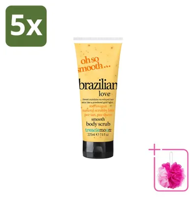 Imagen del producto de 5 unidades de exfoliante corporal Treaclemoon "Brazilian Love" - 225 ml cada uno - Pack ahorro