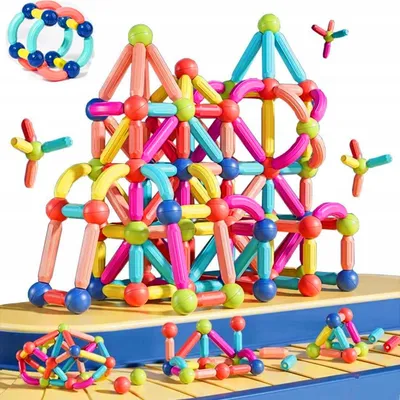 Produktbild von Magnetische Konstruktionsbausteine Lernspielzeug STEM Set 42 Teile für Kinder