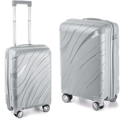 Obrázek produktu pro RGL PP5 L Cestovní kufr Polypropylenová tvrdá skořepina Nezničitelný kufr Dvojitá kolečka Trolley Grey