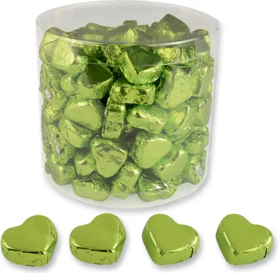 Produktbild von Günthart 150 grüne  Herzen aus Schokolade