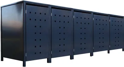 Produktbild von 5 Tailor Mülltonnenboxen Basic für 240 Liter Tonne Stanzung 7 komplett Anthrazit