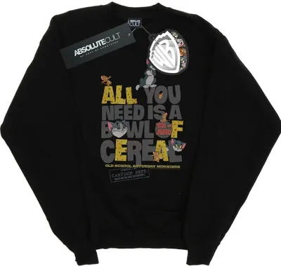 Produktbild von Tom And Jerry - "All You Need Is" Sweatshirt für Damen BI40576 (XL) (Schwarz)