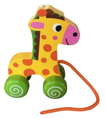 Image de ANEK Girafe en bois à tirer. SPW84983 49832
