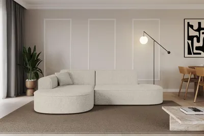 Produktbild von ALTDECOR Ecksofa in L-Form MARI-L1 - 243x171x79,5 cm Beige - Corner Sofa Bett Eckcouch Couch Wohnlandschaft Cauchsofa