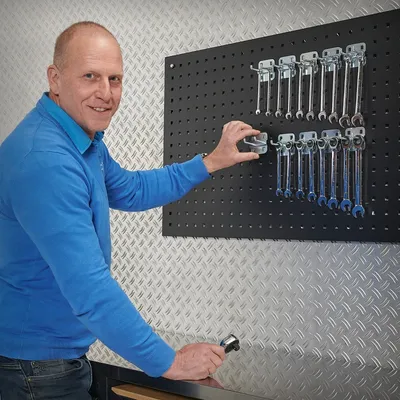 Produktbild von Werkzeughaken doppelt im 10er Set - 5 cm