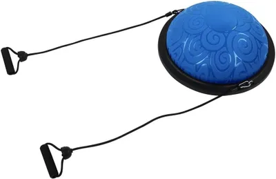 Produktbild von Balance-Trainer 46 cm mit Widerstandsbändern – rutschfester Halbball – Core-Training – Gleichgewichtstraining