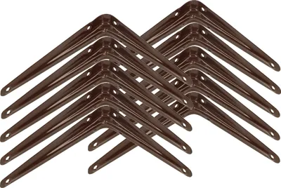 Produktbild von KOTARBAU® 10er Set Regalwinkel 150x125 mm Regalträger Regalhalter für Wandmontage Braun