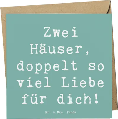 Produktbild von Mr. & Mrs. Panda Grußkarte Spruch Trennung von den Eltern - Meeresbrise - Geschenk, Mutmacher, Lebenshilfe, Zuversicht, positive Energie, Trostspender, faltkarte, Kraft