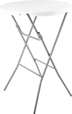 Obrázok produktu pre Okrúhly skladací stôl Bolero biely 80 cm