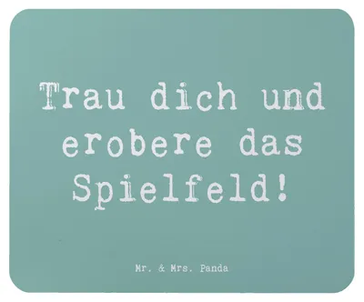 Produktbild von Mr. & Mrs. Panda Mousepad Spruch Neue Sportart Mut - Meeresbrise - Geschenk, Herausforderungen, Neues lernen, Trost, Hoffnung, mousematte, Vertrauem, Mouse Pad, Abenteuer