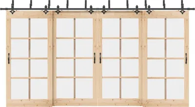 Zdjęcie produktu dla vidaXL Zestaw okuć do drzwi przesuwnych 427 cm stal czarny