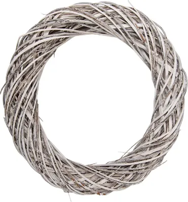 Immagine prodotto di Clayre & Eef 6RO0610XLW Ghirlanda natalizia decorativa bianca Ø 50x9 cm