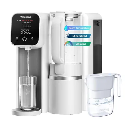 Produktbild von Waterdrop M6SL Mineralisierte Auftisch-Umkehrosmoseanlage mit einer zusätzlichen WD-PT-05W Wasserfilterkanne