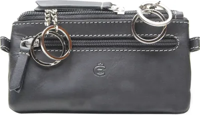 Zdjęcie produktu dla Skórzane etui na klucze Esquire Dallas Key Case Double Black czarne