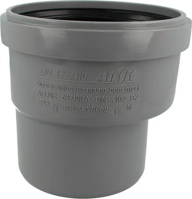 Produktbild von HT-Reduzieradapter/Muffe - Übergangsrohr I/A DN 125/110 - exzentrisch