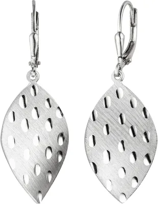 Produktbild von Ohrhänger aus 925 Silber matt-glänzend Boutons Ohrringe Ohrschmuck 42,8x15,5mm