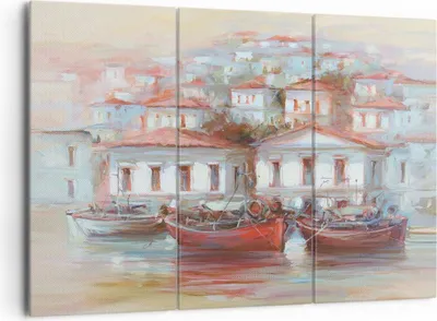 Produktbild von Bild auf Leinwand - Leinwandbild - 3 Teile - Bild Segelboot Hafen - 165x110cm - Wand Bild - Wanddeko - Wandbilder - Leinwanddruck - Bilder - Wanddekoration - Leinwand bilder - CE165x110-4937