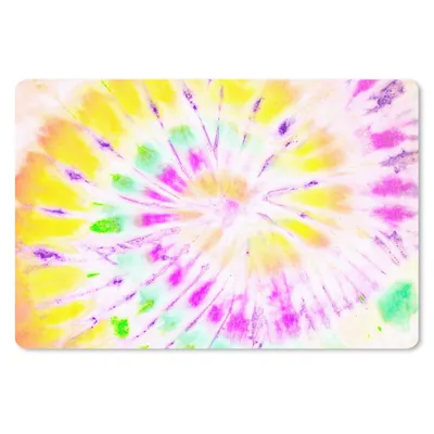 Produktbild von MuchoWow® Mauspad Mousepad Sommer - Krawattenfärbung - Gelb 27x18 cm - Mousepads - Maus Mat - Pad - Mausunterlage - Büroartikel - Desk Matten