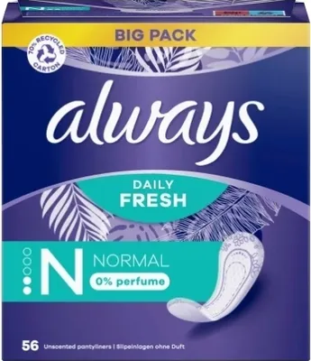 Obrázok produktu pre always 8006540689110 always Slipeinlagen Daily Fresh Normal, 56 St.