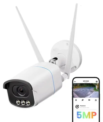 Obrázek produktu pro Bezpečnostní kamerový systém - 4K Ultra HD Wi-Fi kamera - Detekce pohybu pomocí umělé inteligence - Noční vidění v plné barvě - Bílá barva