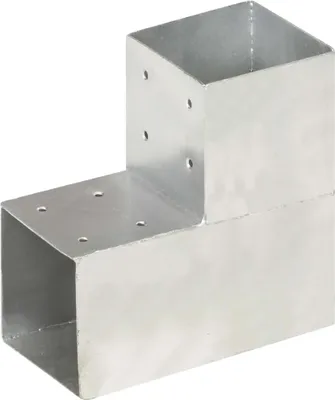 Produktbild von vidaXL Pfostenverbinder 4 Stk. L-Form Verzinktes Metall 101 x 101 mm