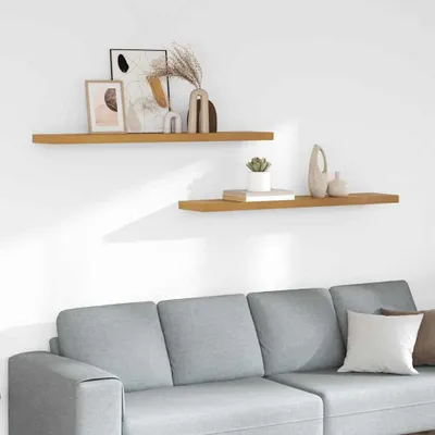 Zdjęcie produktu dla Maison Exclusive - Półki ścienne, 2 sztuki, beżowe, 120 x 23,5 x 3,8 cm, płyta drewniana