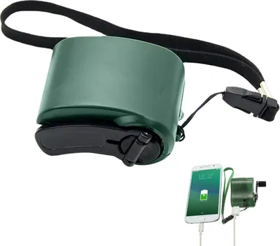 Produktbild von Manuelles USB-Ladegerät, Handbetrieb, LED Notlicht, Camping, Wandern, Survival