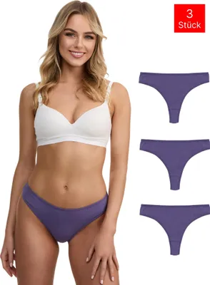 Produktbild von Tazzio Damen String 3er-Pack F933 (Lila, M)