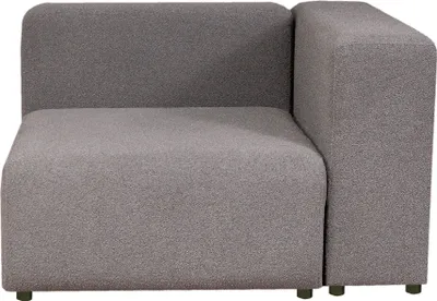 Image de Canapé modulaire 'Suldal' élément d'angle avec accoudoir à droite 110 x 109 x 68 cm Tissu gris