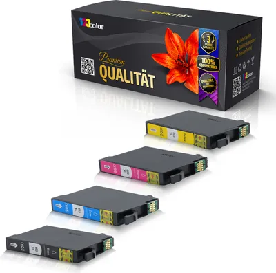 Produktbild von 4x Kompatible Tintenpatronen für Epson WorkForce WF2810 DWF WorkForce WF2830 WorkForce WF2835 DWF WorkForce WF2850 DWF 603XL 603 603 XL Schwarz Blau Rot Gelb - Color Plus Serie