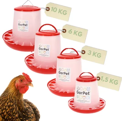 Produktbild von Futterautomat Hühner Futterspender Hühner Hühnerzubehör Hühnerfutter Automat Futtertrog Küken Hühnerstall Zubehör Hühnerfutter Behälter 6 Kg
