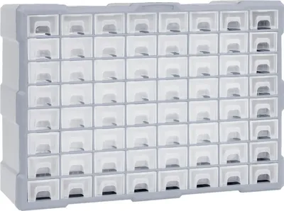 Obrázek produktu pro Vícezásuvkový organizér The Living Store s 64 zásuvkami 52x16x37,5 cm