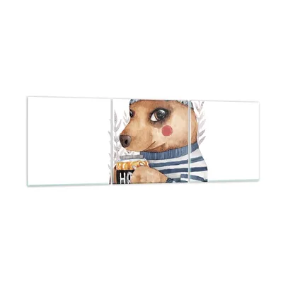 Produktbild von Bilder auf glas - 3 Teile - Anthropomorphisierung Bär Kinder - 150x50cm - Glasbilder - Wandbilder - Bilder - Wanddekoration aus Glas - Glas Bilder - Wandbild auf Glas - GCA150x50-4367