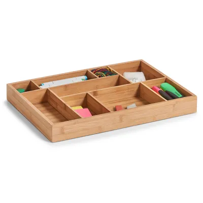 Produktbild von Zeller Schubladeneinsatz Bambus 9 Fächer 44 x 32 x 5 cm