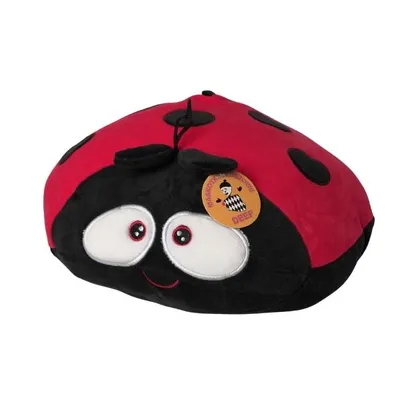 Produktbild von Plüschtier Marienkäfer rundes Kissen 2-in-1 Stofftier weiches Kuscheltier Plüschkäfer Geschenk für Kinder