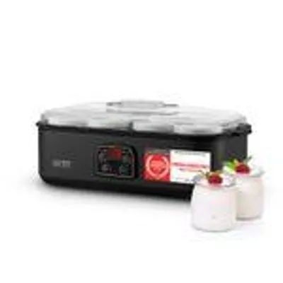 Produktbild von TZS First Austria Joghurtbereiter, 8 Glasbehälter je 180 ml, 1,4 L, Temperatur einstellbar, LED-Display, Abschaltautomatik, für Sojadrink geeignet