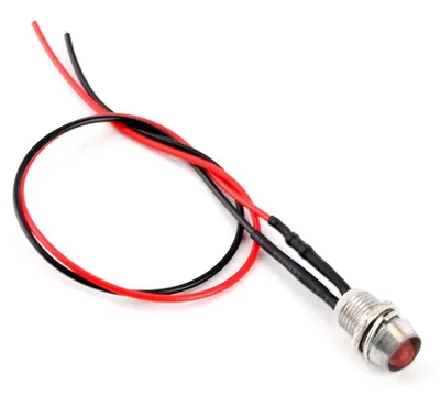 Zdjęcie produktu dla Lampa kontrolna 12V do samochodu, czerwona, LED, wodoodporna